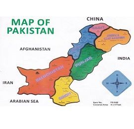 Big Map of Pakistan Foaming Sheet