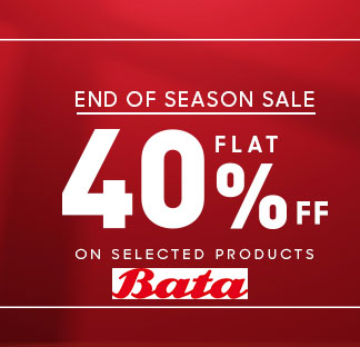 Flat 40% off on Bata Shoes